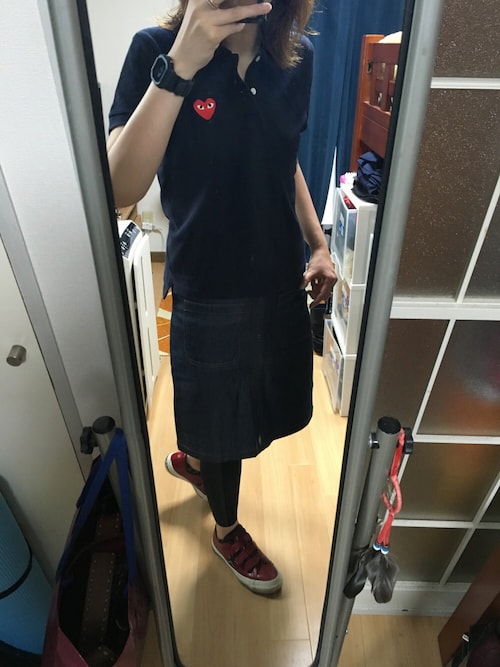 【美品】COMME des GARÇONS PLAY ネイビー ポロシャツ M PLAY COMME des GARCONS - PLAYプレイコムデギャルソン