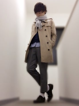 「STUDIOUS（ステュディオス）のアイテム（シューズ）」を使った、Ryoさん（メンズ・168cm）の秋コーディネート