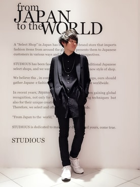 「OURET（オーレット）のアイテム（トップス）」を使った、Ryoさん（メンズ・168cm）の春コーディネート
