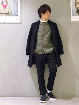 「STUDIOUS（ステュディオス）のアイテム（スニーカー）」を使った、Ryoさん（メンズ・168cm）の秋コーディネート