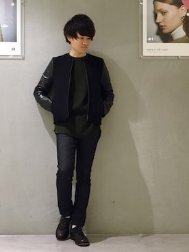 「STUDIOUS SELECT(STUDIOUS SELECT)」｜「アイテム（ブルゾン）」を使った、Ryoさん（メンズ・168cm）の秋コーディネート