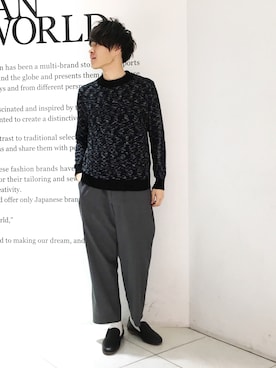 「STUDIOUS SELECT(STUDIOUS SELECT)」｜「アイテム（ブーツ）」を使った、Ryoさん（メンズ・168cm）の冬コーディネート