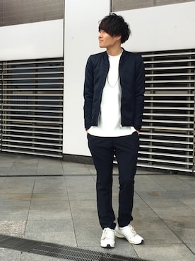 「アイテム（MA-1）」を使った、Ryoさん（メンズ・168cm・20代）の冬コーディネート
