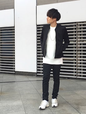 「アイテム（MA-1）」を使った、Ryoさん（メンズ・168cm・20代）の冬コーディネート