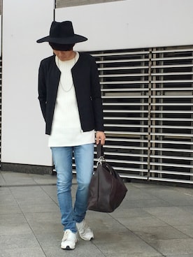 「STUDIOUS（ステュディオス）のアイテム（バッグ）」を使った、Ryoさん（メンズ・168cm）の春コーディネート
