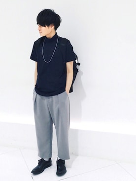 「アイテム（バングル/リストバンド）」を使った、Ryoさん（メンズ・168cm・20代）の春コーディネート