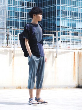「アイテム（バングル/リストバンド）」を使った、Ryoさん（メンズ・168cm・20代）の春コーディネート