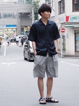 「アイテム（バングル/リストバンド）」を使った、Ryoさん（メンズ・168cm・20代）の夏コーディネート