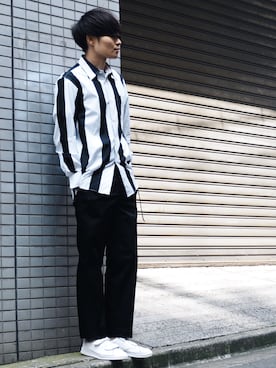 「soe（ソーイ）のアイテム」を使った、Ryoさん（メンズ・168cm）の夏コーディネート