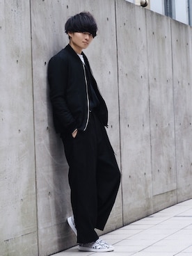 「アイテム（MA-1）」を使った、Ryoさん（メンズ・168cm・20代）の秋コーディネート