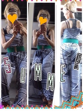 「SPIRALGIRL（スパイラルガール）のアイテム（つなぎ/オールインワン）」を使った、natsu_1119さん（レディース・163cm）の夏コーディネート