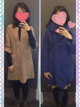 「AS KNOW AS plus（アズノゥアズプラス）のアイテム（ピーコート）」を使った、waiysiuさん（レディース・164cm）の冬コーディネート