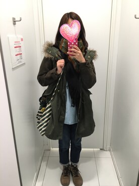 「アイテム（カーディガン/ボレロ、ブルー系）」を使った、waiysiuさん（レディース・164cm）の春コーディネート