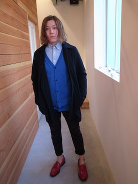 「HARUTA」｜「アイテム（ステンカラーコート）」を使った、GDC LOGISTICS－SHOHEIさん（メンズ・170cm）の冬コーディネート