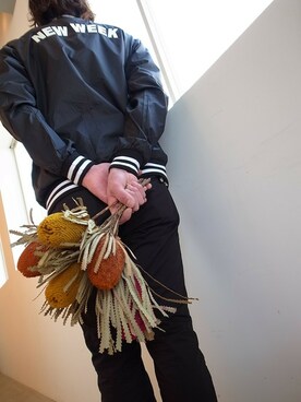 「flower」｜「アイテム（ナイロンジャケット）」を使った、GDC LOGISTICS－SHOHEIさん（メンズ・170cm）の春コーディネート