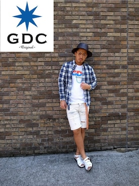 「GDC（ジーディーシー）のアイテム」を使った、GDC LOGISTICS－SHOHEIさん（メンズ・178cm）の春コーディネート