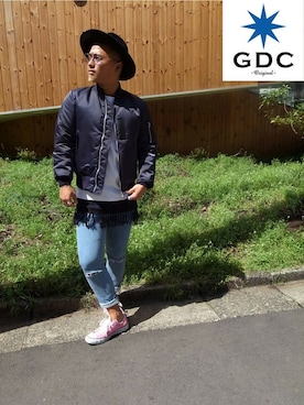 「GDC（ジーディーシー）のアイテム（ジャケット/アウター）」を使った、GDC LOGISTICS－SHOHEIさん（メンズ・178cm）の秋コーディネート