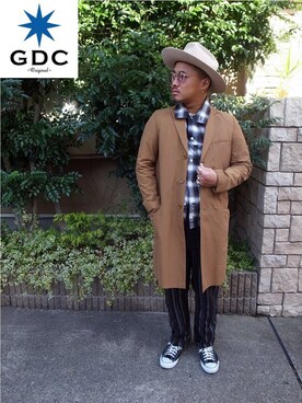 「GDC（ジーディーシー）のアイテム（ジャケット/アウター）」を使った、GDC LOGISTICS－SHOHEIさん（メンズ・178cm）の冬コーディネート