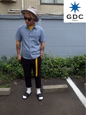 「GDC（ジーディーシー）のアイテム」を使った、GDC LOGISTICS－SHOHEIさん（メンズ・178cm）の夏コーディネート