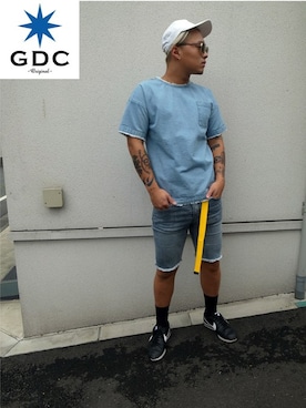 「GDC（ジーディーシー）のアイテム」を使った、GDC LOGISTICS－SHOHEIさん（メンズ・178cm）の夏コーディネート