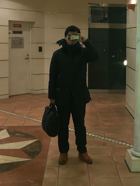 「barbour」｜「アイテム（ダウンジャケット/コート）」を使った、Losmonさん（メンズ・168cm）の春コーディネート