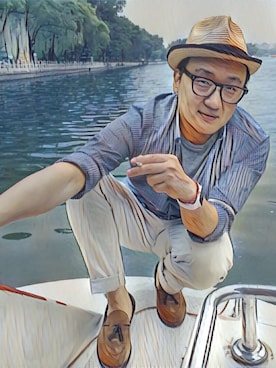 「アイテム（モカシン/デッキシューズ）」を使った、张幻巍さん（メンズ・177cm・30代）の夏コーディネート