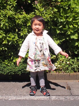 「JAM（ジャム）のアイテム（ワンピース/ドレス）」を使った、yuicoさん（キッズ・90cm）の春コーディネート