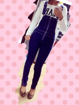「Julia Boutique（ジュリアブティック）のアイテム（サロペット/オーバーオール）」を使った、AみLさん（レディース・154cm）の秋コーディネート