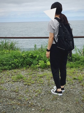 「CONVERSE（コンバース）のCONVERSE コンバース ジャック パーセル / JACK PURCEL（スニーカー）」を使った、saaakiiiiiiさん（レディース・153cm）の夏コーディネート