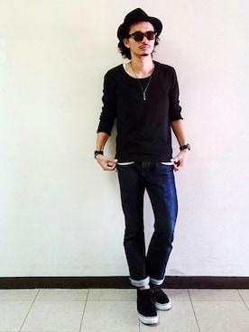 「アイテム（ヘアゴム）」を使った、AKIRAKUBOTAさん（メンズ・171cm・30代）の秋コーディネート