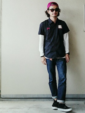 「MINGLE（ミングル）のアイテム」を使った、AKIRAKUBOTAさん（メンズ・171cm）の秋コーディネート