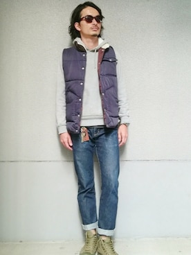 「ANDROID（アンドロイド）のアイテム」を使った、AKIRAKUBOTAさん（メンズ・171cm）の秋コーディネート