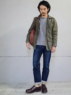 「COVE SHOE（コブ シュー）のアイテム」を使った、AKIRAKUBOTAさん（メンズ・171cm）の秋コーディネート