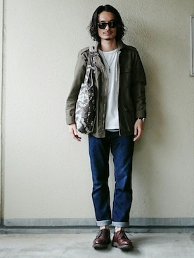 「COVE SHOE（コブ シュー）のアイテム」を使った、AKIRAKUBOTAさん（メンズ・171cm）の春コーディネート