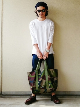 「COVE SHOE（コブ シュー）のアイテム」を使った、AKIRAKUBOTAさん（メンズ・171cm）の春コーディネート