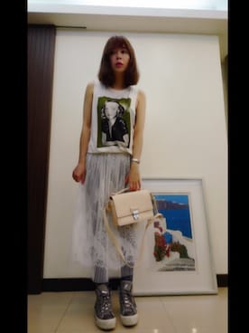 「DHOLIC（ディーホリック）のアイテム」を使った、Elsaさん（レディース・161cm）の春コーディネート