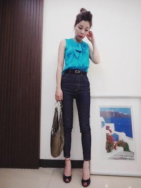 「Marc by Marc Jacobs（マークバイマークジェイコブス）のアイテム（パンプス）」を使った、Elsaさん（レディース・161cm）の夏コーディネート
