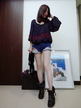 「TODAYFUL（トゥデイフル）のフリンジクラッチバッグ（クラッチバッグ）」を使った、Elsaさん（レディース・161cm）の秋コーディネート