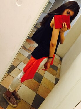 「orange」｜atsukoさん（レディース・163cm）の夏コーディネート