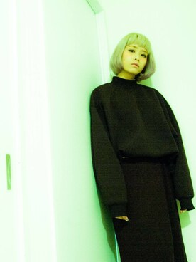 「撮影」｜「アイテム（スウェット）」を使った、あんどうななさん（レディース・158cm）の冬コーディネート