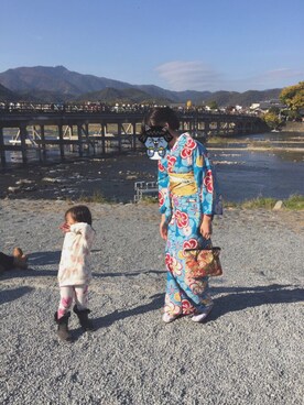 「kimono」｜「アイテム（その他）」を使った、youさん（レディース・167cm）の秋コーディネート