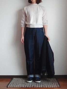 「g.v.g.v.」｜「アイテム（スタジャン）」を使った、※アカウント移行中   oldさん（レディース・163cm）の秋コーディネート