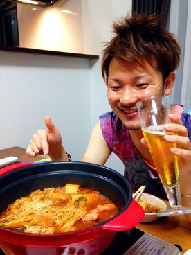 「鍋パーティー」｜龍也さん（メンズ・170cm）の夏コーディネート