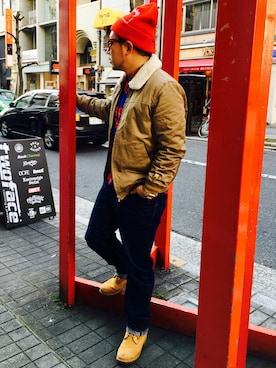 「SWAGGER（スワッガー）のアイテム（その他アウター）」を使った、あんちゃんさん（メンズ・173cm）の冬コーディネート