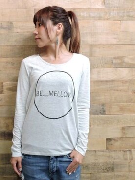 「MELLOW（メロー）のアイテム」を使った、Blue in Green  さん（レディース・155cm）の秋コーディネート