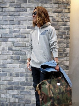 「MELLOW（メロー）のアイテム」を使った、Blue in Green  さん（メンズ・165cm）の冬コーディネート