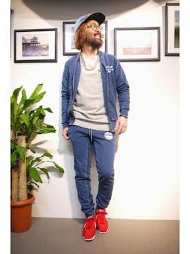 「MELLOW（メロー）のアイテム」を使った、Blue in Green  さん（メンズ・170cm）の冬コーディネート