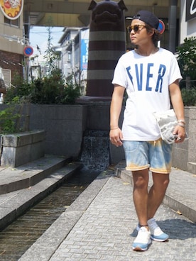 「MELLOW（メロー）のアイテム」を使った、Blue in Green  さん（メンズ・170cm）の夏コーディネート