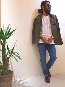 「MELLOW（メロー）のアイテム」を使った、Blue in Green  さん（メンズ・170cm）の秋コーディネート