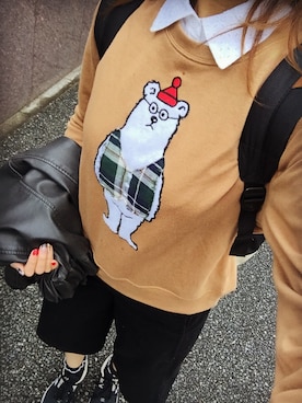 「NICE CLAUP（ナイスクラップ）のアイテム（ライダースジャケット）」を使った、ちかさん（レディース・170cm）の秋コーディネート